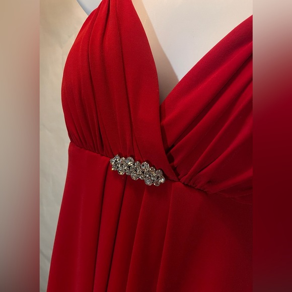 Betsy & Adam Red Bubble Skirt Dress - Picture 3 of 13